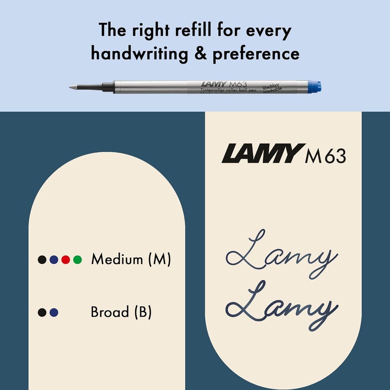 LAMY AL-star graphite - Rollerball Pen pen with transparent, ergonomic grip & line width M - lightweight aluminum body - including rollerball refill M 63 in black - Image 4